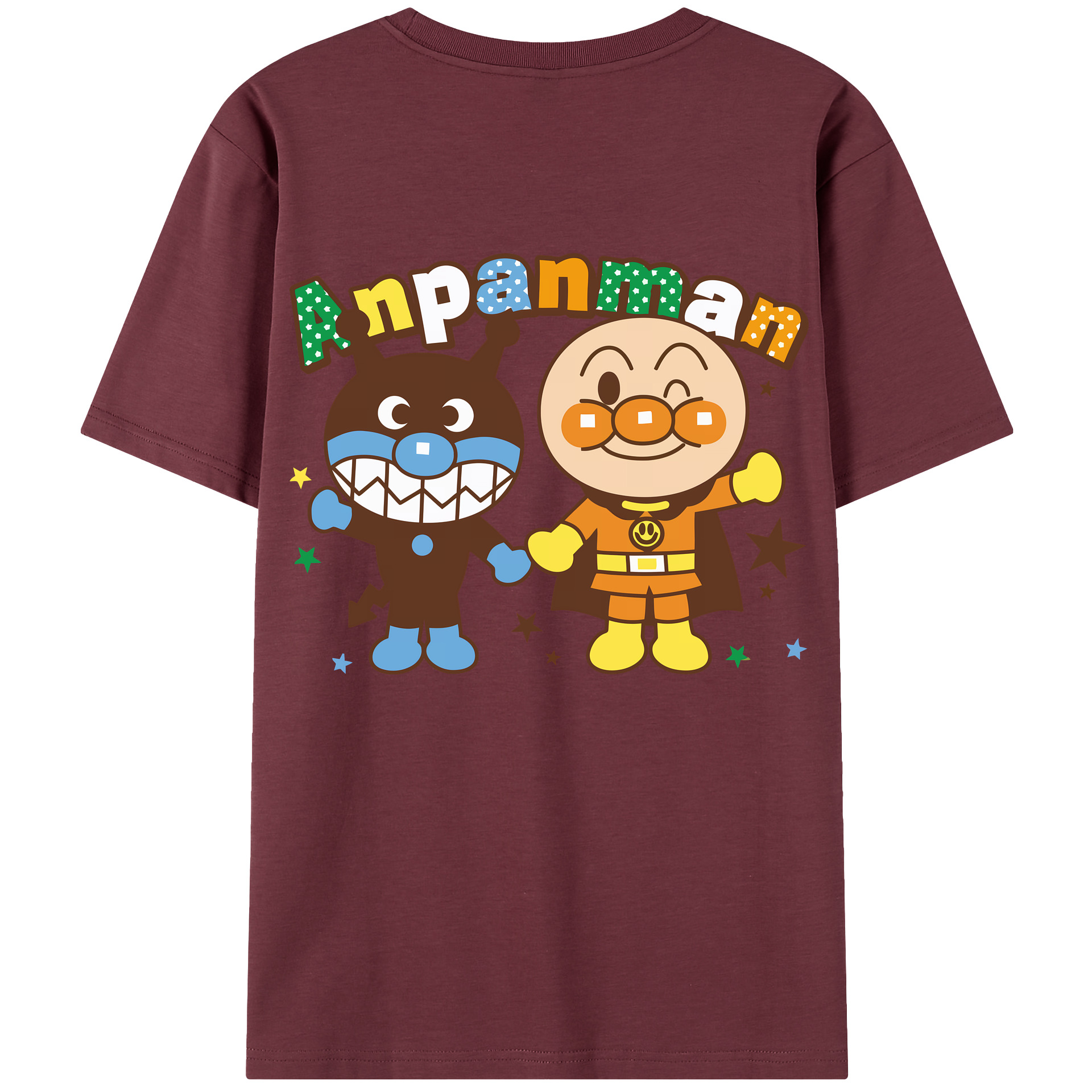 （画像用） アンパンマン Anpanman 綿100％半袖Tシャツ（背面プリント）